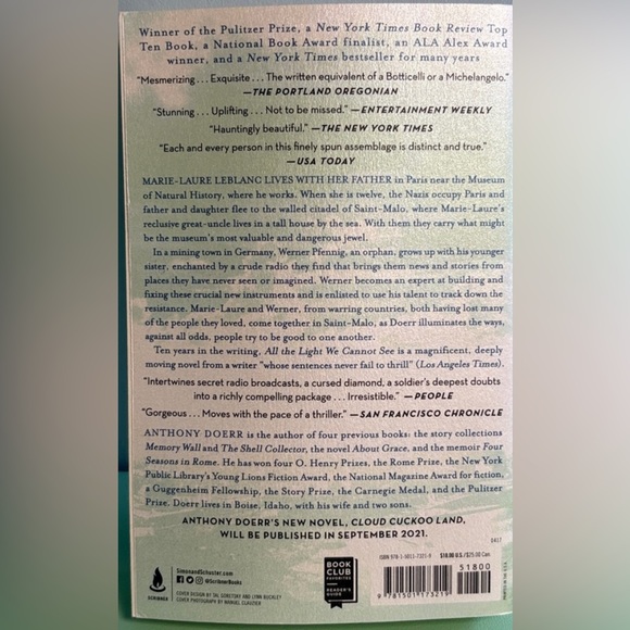 “ All The Light We Cannot See” Novel - Picture 2 of 3